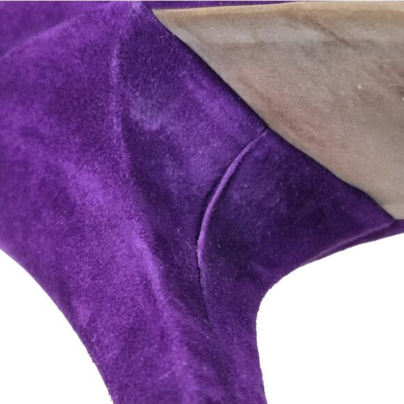 Jeffrey Campbell Ibiza Bullet Purple Suede Metal Toe Stiletto Heels Size 6 - Picture 13 of 16